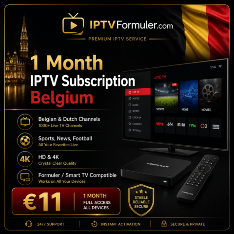 1 Month IPTV Subscription Belgium