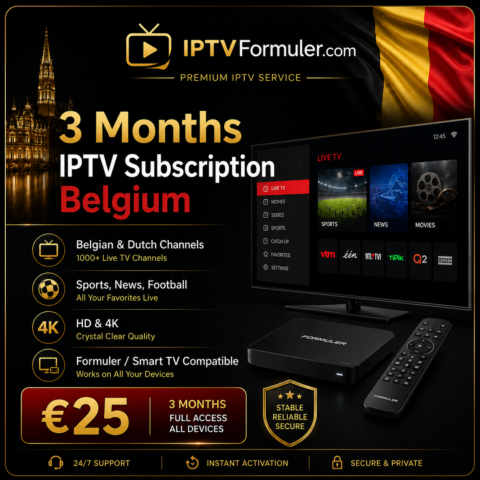 3 Months IPTV Subscription Belgium