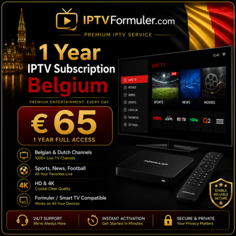 1 Year IPTV Subscription Belgium