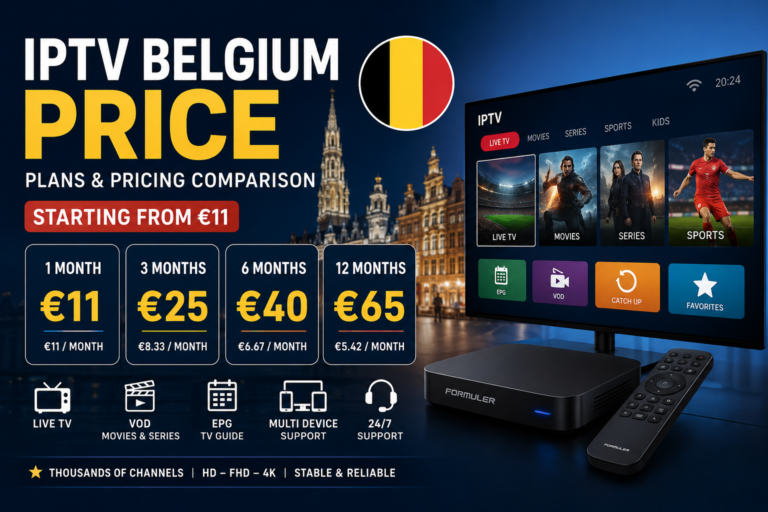 How much does an IPTV subscription cost in Belgium?