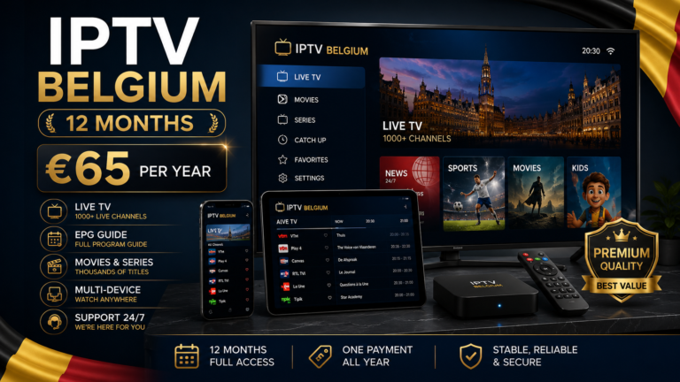 IPTV Belgium 12 Months: Buy IPTV subscription in Belgium (2026)